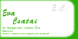 eva csatai business card